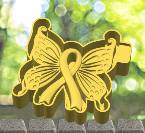 3D Butterfly with Ribbon