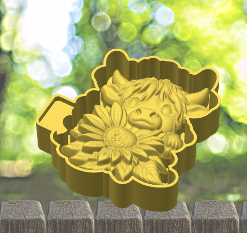 3D Sunflower Cow