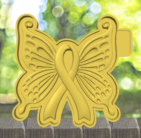 3D Butterfly with Ribbon