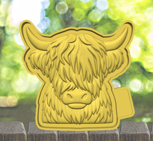 3D Highland Cow