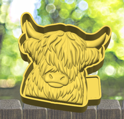3D Highland Cow