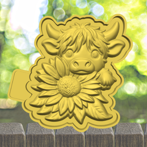 3D Sunflower Cow